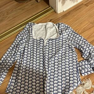 roller rabbit pajama TOP ONLY